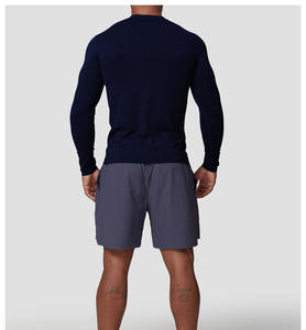 Camiseta Deportiva de Compresión de Color Sólido Personalizada para Hombre, Camiseta de Manga Larga Cómoda para Correr, Impresión de Logotipo Personalizado - Product Image 5