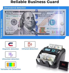 Máquina contadora de valor de <span class=keywords><strong>precio</strong></span> de fábrica, contadores de billetes de <span class=keywords><strong>euro</strong></span>, dólares filipinos - Product Image 3