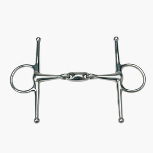 Filete de mejilla completa de 18mm con articulación única para caballos - Product Image 6