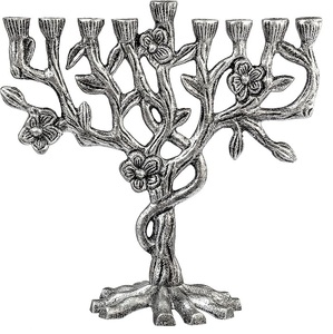 Fancy Menorah Chanukah Candlestick Beautiful Tree Life Design Se adapta a todas las velas estándar para actividades religiosas judías Cumpleaños - Product Image 6