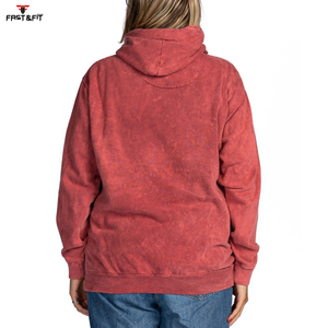 Sudadera con Capucha de Invierno para Mujer, Tejida, de Alta Calidad, con Lavado Ácido, Antiarrugas, Transpirable, Ligera, con Logotipo Frontal - Product Image 2