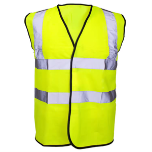 Chaleco de seguridad ligero transpirable reflectante de alta visibilidad, malla amarilla fluorescente, ropa de trabajo, cinta con cremallera, construcción - Product Image 6