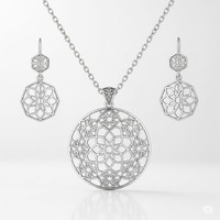 Collier boucles d'oreilles en acier inoxydable plaqué or style arabe islamique personnalisé