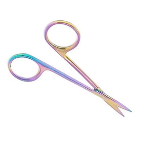 Tijeras dentales Iris 3,5 ''Tijeras de tejido de goma quirúrgica recta Material de acero inoxidable Fuente de alimentación manual - Product Image 3