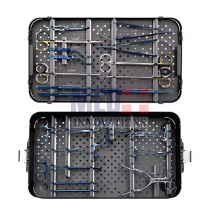 Ensemble d'instruments en acier inoxydable Ensemble d'instruments pour endartériectomie carotidienne Ensemble d'instruments de neurochirurgie avec boîte de stérilisation - Product Image 4
