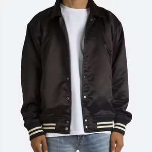 Vestes universitaires en satin pour hommes, style streetwear, grandes tailles, imperméables, respirantes, personnalisables – Vente directe usine en gros - Product Image 4