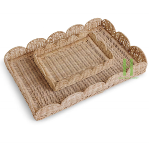 Nouveau produit Bol à pétoncles Bol festonné en rotin pour le stockage des aliments fait à la main et personnalisé au Vietnam Fabricant - Product Image 4