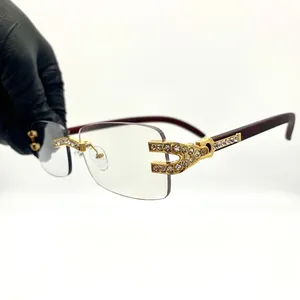 Luxury VVS Moissanite Diamond Iced Out <b>Sunglasses</b> with UV400 Protection Comfortable Fit-Wholesale Price for Export to India - Product Image 5