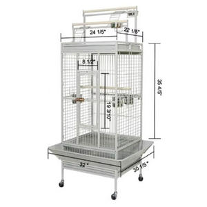 Yeni büyük ferforje kuş kafesi güvercin ispinoz papağan beyaz siyah Metal Aviary evcil hayvan taşıyıcı ahşap kuş üreme kafesi kutu ambalaj - Product Image 4