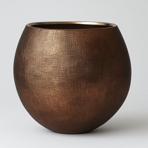 Vase en métal élégant fabriqué à la main avec un design unique et une surface lisse parfait pour les villas modernes et la décoration intérieure exclusive - Product Image 6