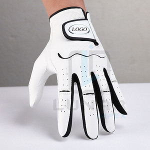 Guantes de golf para hombre ajustables antideslizantes de cuero Cabretta con capacidad personalizada al por mayor, agarre de golf para mano izquierda de piel de oveja para todo tipo de clima - Product Image 3
