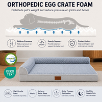 Coussin-lit orthopédique moderne en mousse à mémoire de forme écologique et amovible pour animaux de compagnie de petite et grande taille – Vente en gros