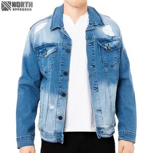 Logo personnalisé sur le devant veste en jean pour hommes en coton décontracté séchage rapide respirant hiver OEM Jean meilleure qualité - Product Image 1