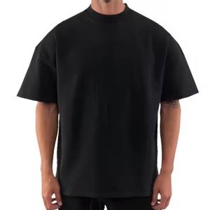 Camiseta de Algodón Grueso de 250 g/m² con Hombros Caídos y Estampado Gráfico, Camiseta de Lujo Lisa, Estilo Urbano, Camisetas Extra Grandes para Hombre, Camisetas Personalizadas - Product Image 1