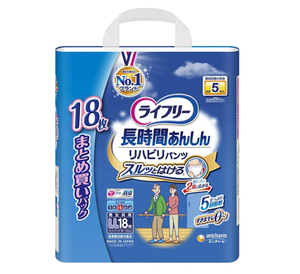 Unicharm Pañal para adultos LL 18 piezas 2 paquetes Venta al por mayor Pañales japoneses para adultos Pantalones para adultos Pañal de orina Pantalones Higiene Japón - Product Image 1