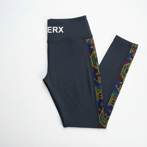 Pantalons techniques pour femmes, fins, d'hiver, en polyester/coton, lourds, avec bande latérale en strass coloré, streetwear, OEM - Product Image 3