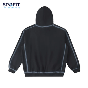 Sudadera con capucha lavada Sunfade de gran tamaño personalizada, ropa de calle, Jersey de algodón pesado, sudaderas con capucha en blanco para hombre - Product Image 2