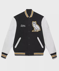 Veste universitaire en laine en gros avec manches en cuir, broderie personnalisée, unisexe, rétro, bomber - Product Image 5