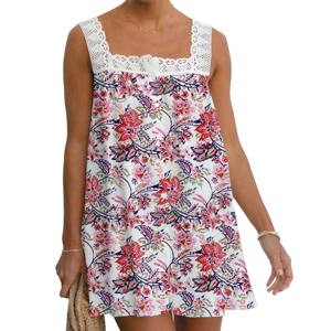 Nuevo Vestido de Algodón con Estampado de Bloques para Mujer, Proveedor de Vestidos Bohemios con Estampado de Bloques, Vestido de Noche de Algodón, Vestido para Mujer, Vestido para Niña - Product Image 1