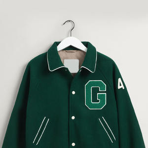 Chaqueta Varsity con Capucha para Hombre, de Invierno, de Alta Calidad, con Bordado Chenille, Diseño Personalizado con Letras de Béisbol y Logotipo Frontal - Product Image 4