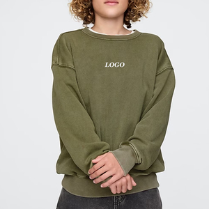 Sudadera de Invierno para Niños con Corte Holgado y Bolsillo Canguro, Mangas Largas, Logotipo Personalizado y Hombros Caídos con Cuello Redondo 2026 - Product Image 1