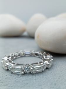 Personnalisé 14K Or 925 Argent 18K Ensemble Bague De Fiançailles De Mariage Fantaisie Solitaire VVS Moissanite À La Mode 100% Anniversaire Fête Diamant - Product Image 3