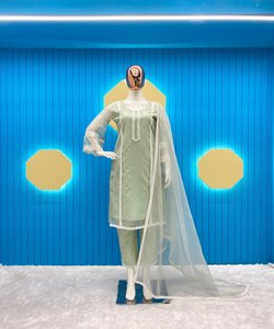 นวมคลุมหน้าสไตล์อินเดียปากีสถานพร้อมทําชุดผ้าฝ้ายผู้หญิงเย็บชุดผู้หญิงที่สง่างาม - Product Image 5