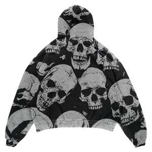 เสื้อมีฮู้ดสำหรับผู้ชายเสื้อมีฮู้ดสำหรับล้างด้วยกรดทำจากผ้าฝ้ายขนแกะ360gsm กำหนดได้เอง - Product Image 2