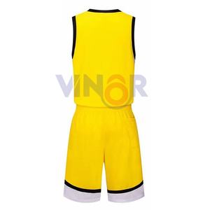 Ropa deportiva, uniforme de baloncesto de último diseño, uniforme de baloncesto de Color sólido con logotipo personalizado para adultos con servicio OEM - Product Image 3