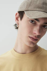 2025 New Latest Design Fashionable Hip Hop Style <b>Yellow</b> Color Oversized Drop Shoulder Ribbed Neck Summer Cotton <b>T</b>-<b>shirt</b> For <b>Men</b> - Product Image 5