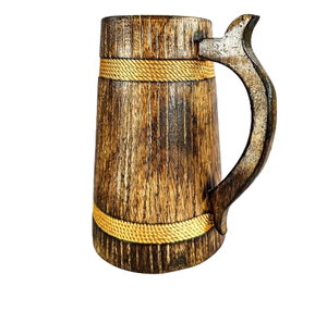 Taza de madera vikinga vintage hecha a medida, vasos de madera de teca y accesorios para bebidas calientes para café y cerveza - Product Image 4