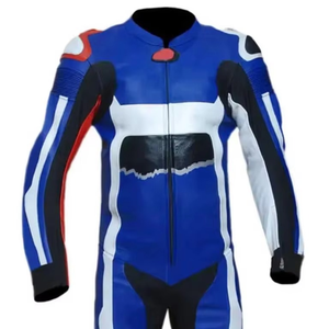 Traje de moto de cuero genuino personalizado Protección de alta calidad Ropa de carreras de autos de motocicleta Traje de cuero de motocicleta - Product Image 4