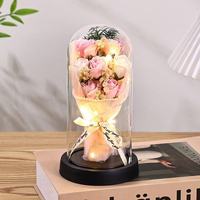 Set Lampu Bunga Mawar Buatan MU 7PCS Dekorasi Kreatif Hadiah Natal Valentine Sabun Hadiah Ulang Tahun Pacar