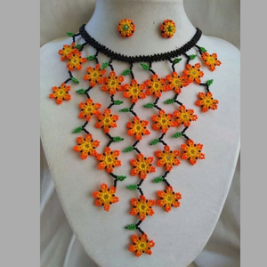 สร้อยคอลูกปัดเม็ดสีคลื่นสีสันสดใสสร้อยคอลูกปัดแก้วสร้อยคอทำด้วยมือหลายชั้นแบบเก๋ไก๋สำหรับงานเทศกาลตามสั่ง - Product Image 5