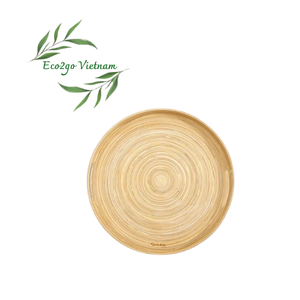 Assiettes à dîner en bambou tressé réutilisables, 100% matériau naturel, écologiques, vente en gros de Eco2go Vietnam - Product Image 6