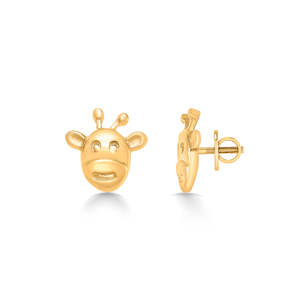Boucles d'oreilles pour enfants en or 18 carats avec diamant et perle - Style vintage pour filles - Product Image 3