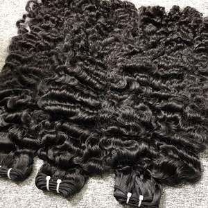 Venta caliente 2024 Paquete de cabello virgen birmano Jerry rizos proveedor de cabello crudo para mujeres con encaje marrón oscuro - Product Image 5