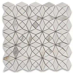 กระเบื้องโมเสคหินอ่อน Calacatta G875XHP เคลือบเงาเพชรคาเลโดสโคปผลิตภัณฑ์คุณภาพสูง - Product Image 1