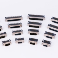 Connecteur D-SUB à broches coudées en laiton, type plaque à souder, port série RS232, prise VGA pour DB9 DB15 DB25 DB37