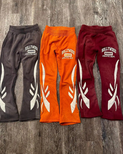 Streetwear de haute qualité pour hommes, ensemble pantalon de survêtement et sweat à capuche évasé avec logo personnalisé et broderie - Product Image 5