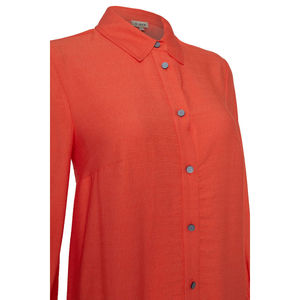 เสื้อคลุมโครเชต์ลายปะการังพร้อมชายระบายสำหรับผู้หญิงไซส์พลัส - Product Image 2