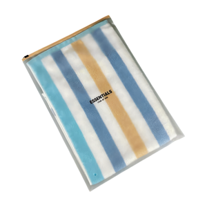 T-shirt à fermeture éclair recyclé étanche personnalisé sac de maillot de bain emballage en plastique transparent givré avec logo pour vêtements à fermeture éclair - Product Image 3