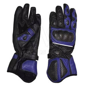 Nouveauté VERITAS SPORTS Gants de course en cuir de vache véritable, à doigts entiers, antidérapants, résistants à l'usure, pour moto 2026 - Product Image 1