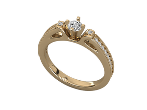 Anillos de Boda para Mujer de Oro Sólido de 14K de Alta Calidad al por Mayor con Diamantes Cultivados en Laboratorio con Engaste Clásico de Garra y Certificado IGI - Product Image 6