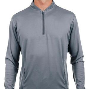 เสื้อสเวตเตอร์แขนยาวสำหรับผู้ชาย, เสื้อยืดรัดรูปสำหรับวิ่งออกกำลังกายแห้งเร็วยืดหยุ่นเสื้อฝึกซ้อมกลางแจ้งมีซิป1ตัว - Product Image 3