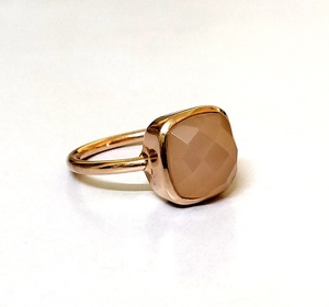 Excellentes bagues en pierre de quartz Rose 100% naturel plaqué or Rose faites à la main, bagues en quartz rose, bijoux en pierre naturelle - Product Image 1