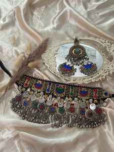 Derniers modèles personnalisés en acier inoxydable Ensembles afghans vintage pour femmes pour la fête de mariage Ensembles de colliers et boucles d'oreilles en vrac - Product Image 3