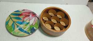 Juego de Tazones de Madera Esmaltada Ecológicos Hechos a Mano de Primera Calidad, Diseño Impreso Colorido, Estilo Clásico, Aptos para Lavavajillas, para Refrigerios - Product Image 3