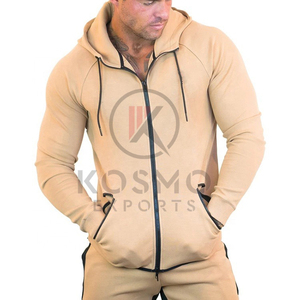 Sweat à capuche zippé épais pour hommes Mode hivernale Vêtements en polaire vierge avec logo personnalisé imprimé Style 3D en tissu éponge - Product Image 3