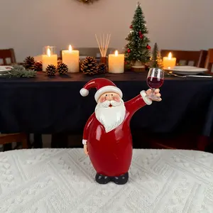 لفترة محدودة نبيذ عيد الميلاد سانتا الراتنج زخرفة الراتنج-ديكور المنزل ، ومناسبة لغرف المعيشة وغرف النوم والبهو - Product Image 5